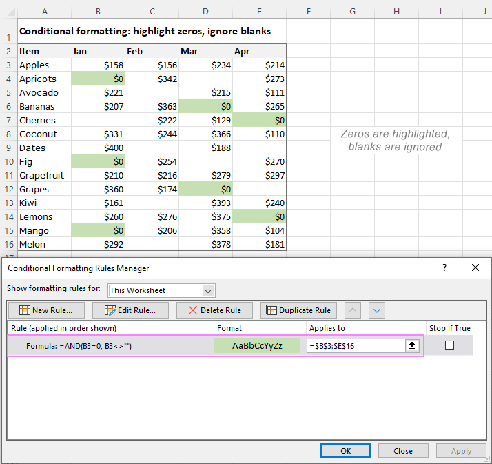 Excel Conditional Formatting Blank Cell No Color