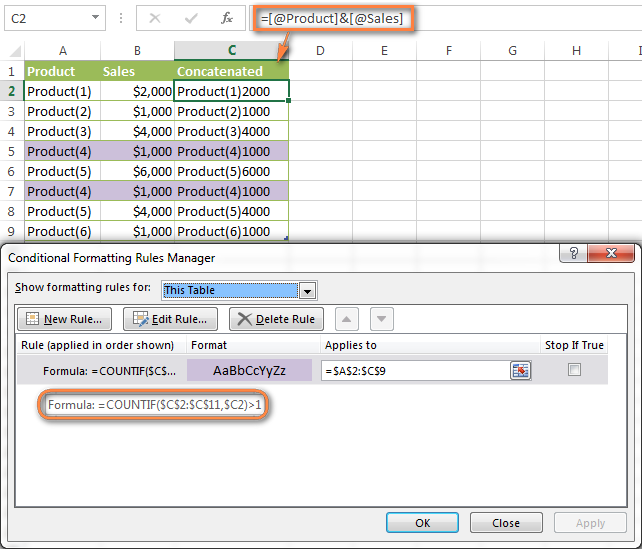 how-to-count-duplicates-between-two-columns-in-excel