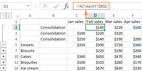 how to consolidate data in excel from multiple worksheets