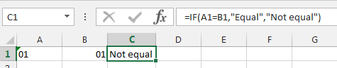 Сопоставление двух одинаковых ячеек с разными форматами Excel игнорирует