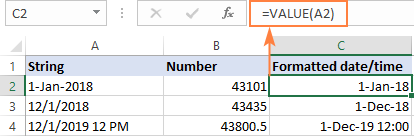 VALUE formula to change a text string to a date.