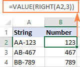 Extract a number from a text string.