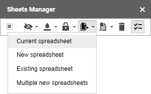 Duplicate several sheets using Sheets Manager.