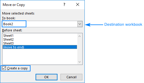 How to copy a sheet in Excel or move to another workbook