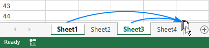Moving a sheet in Excel