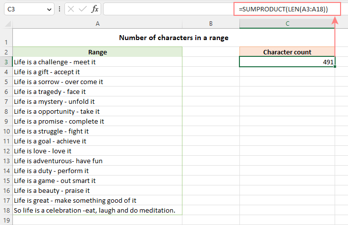 Learn How to Count Characters in Excel with Examples