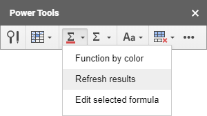 Refresh results in Function by Color.