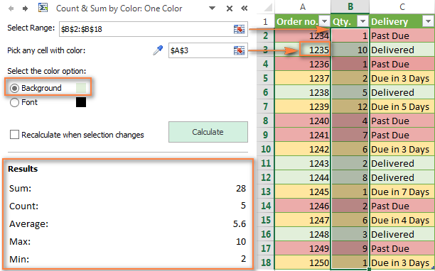 no filter by excel color option to count and sum color color in How 2019 by by to Excel 2016,