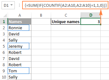 Count Unique Values Excel 