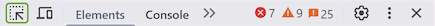 The Select an element arrow cursor in developer tools.