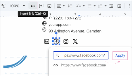 Pasting the URL and clicking Apply.