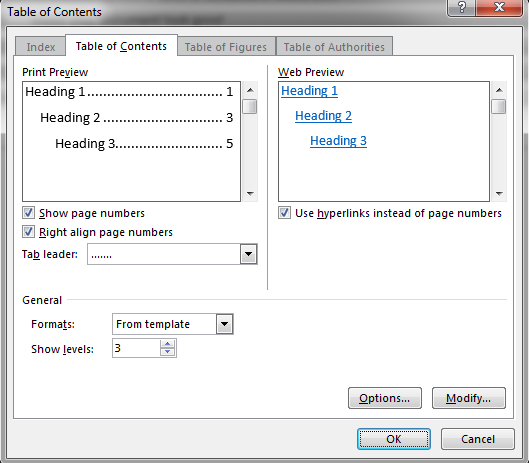 how to create handbook and link table of contents in word