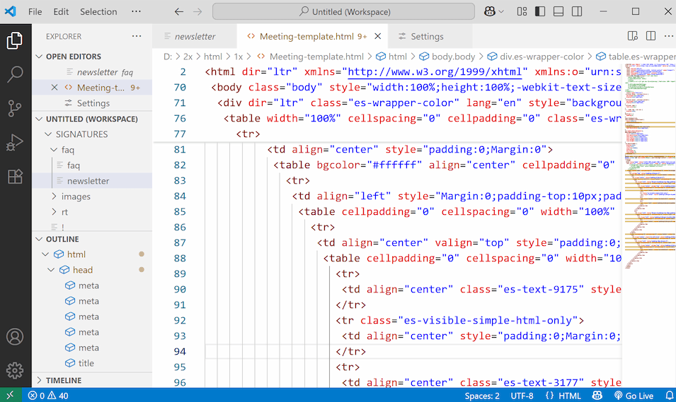 Prepare your HTML code in advance.