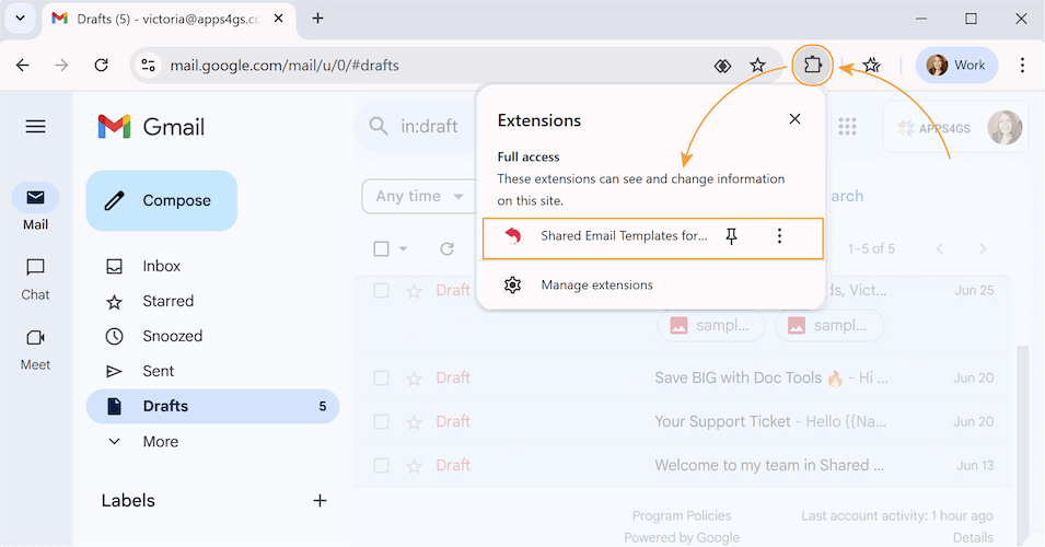 Launch Shared Email Templates.