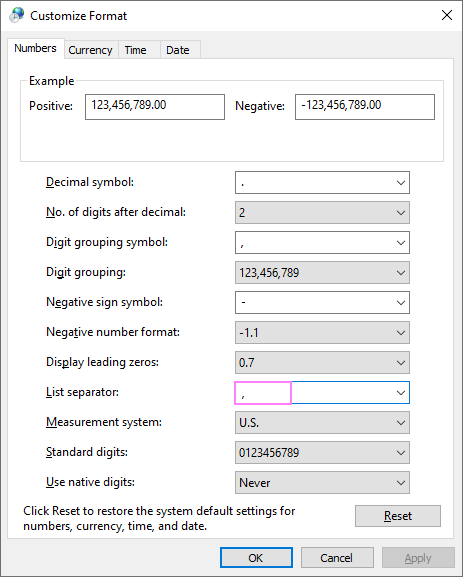 use-separator-in-excel