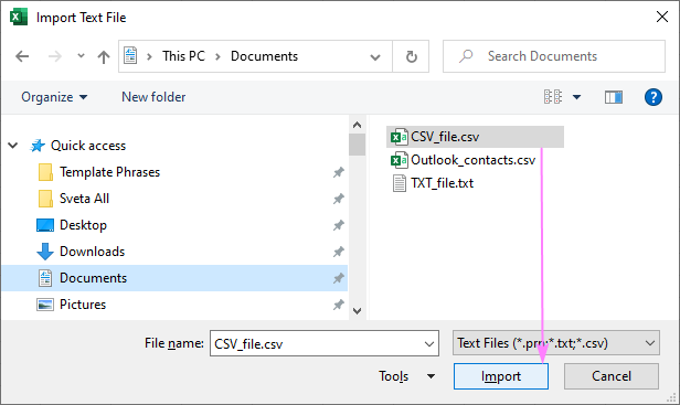 excel text import wizard enter key delimiter