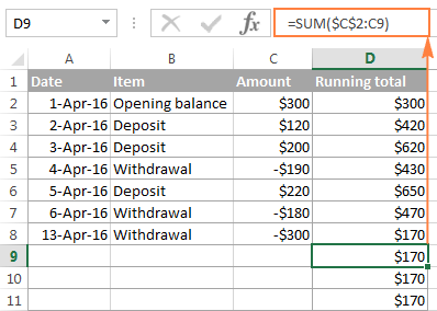 how to add multiple rows in excel and keep column totals