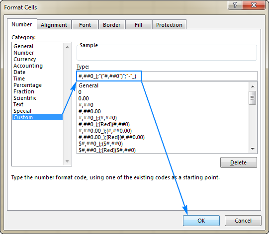 Custom Excel Number Format