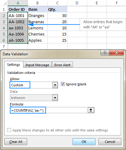 How To Use Data Validation In Excel Custom Validation Rules And Formulas