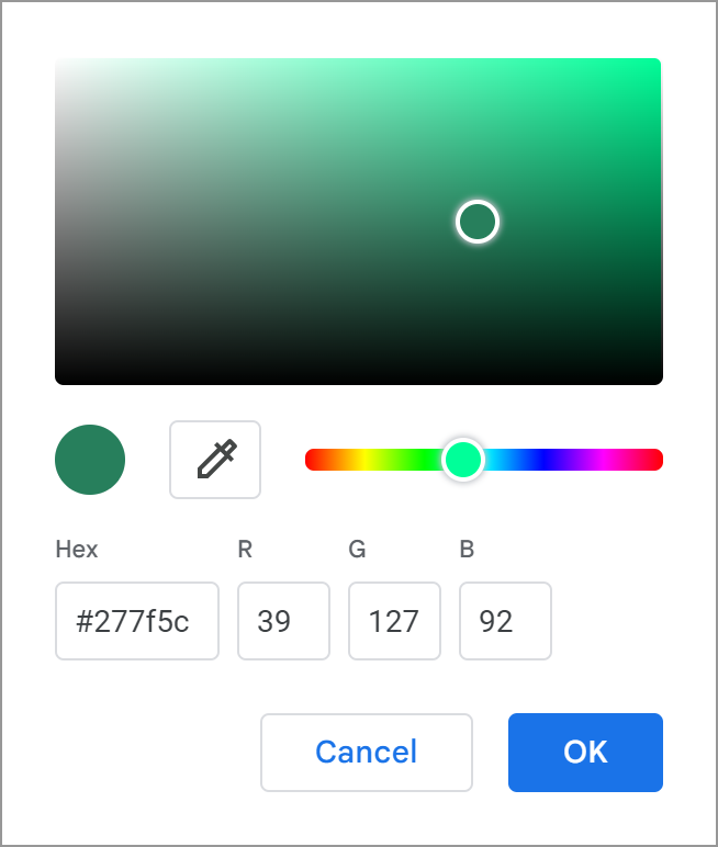 Add a custom color to Google Docs.