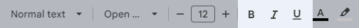 Apply one of Google Docs formats to your text: bold, italic, underline.