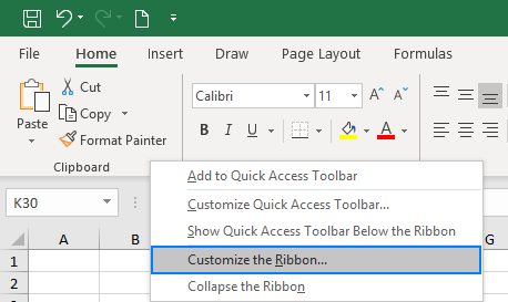 excel for mac backstage view