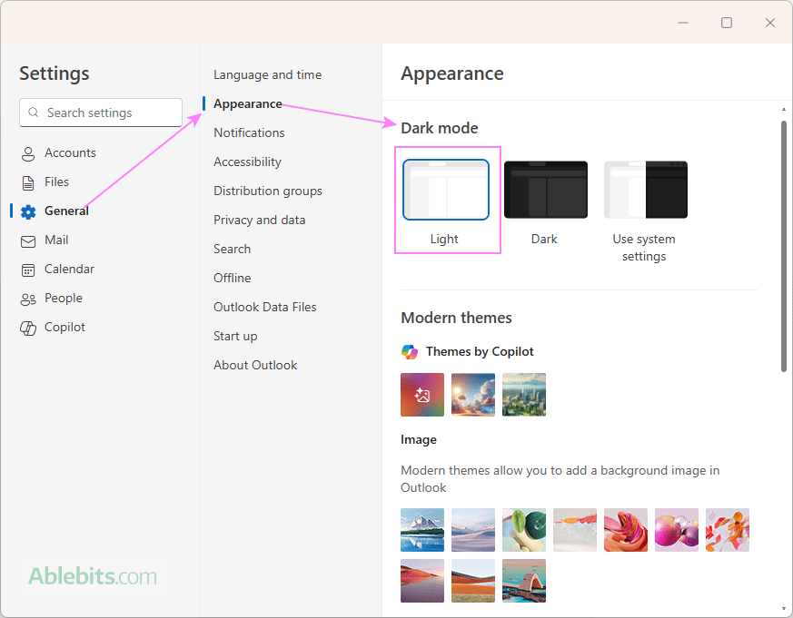 Turn off the dark theme in the new Outlook. Turn off the dark theme in the new Outlook.