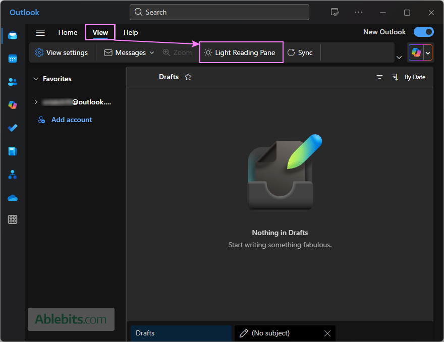 Switch the new Outlook to dark mode keeping the white reading pane. Switch the new Outlook to dark mode keeping the white reading pane.