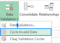 Finding invalid data on the sheet
