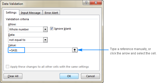 Data validation in Excel: how to add, use and remove