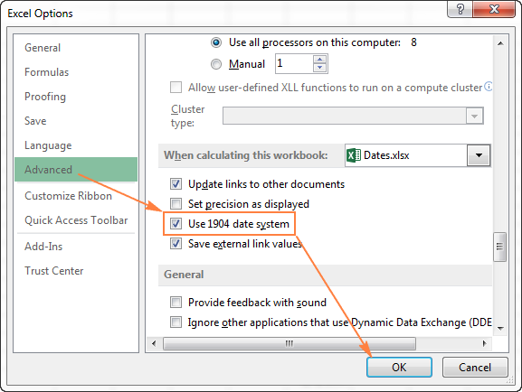 date format 1904 excel change system when workbook negative formatting custom working use jan office select