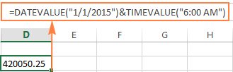 Sử dụng các hàm DATEVALUE và TIMEVALUE để tìm số nằm sau một ngày tháng và thời gian nhất định trong Excel.