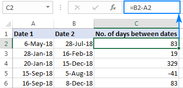 calculate date by subtracting days