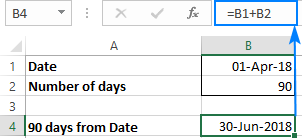 Calculating days from date in Excel