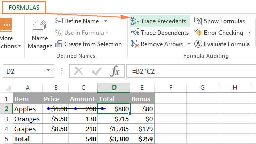 excel for mac show formulas