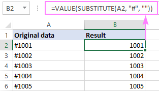 Remove a character and return the result as a number.