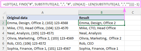 Excel Remove Text After