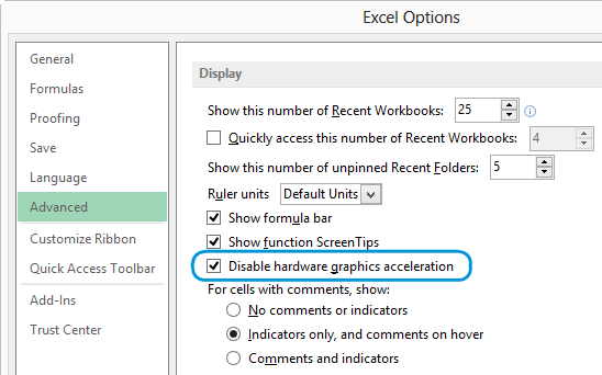 excel 2016 laggy