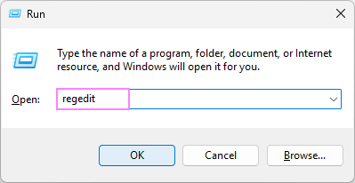 Open the Registry Editor.