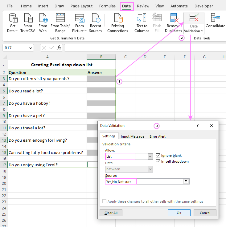 how-to-create-drop-down-list-in-excel-caraseru