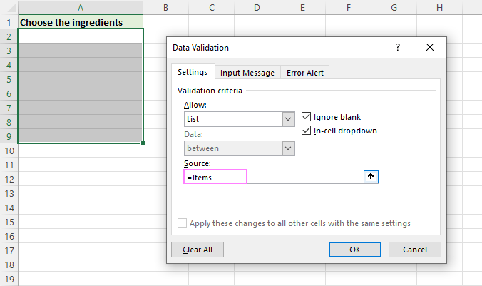 Creating a drop down list from another workbook.
