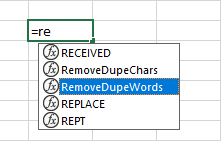 A custom function to remove duplicates within a cell.