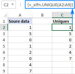 A new dynamic array function in legacy Excel