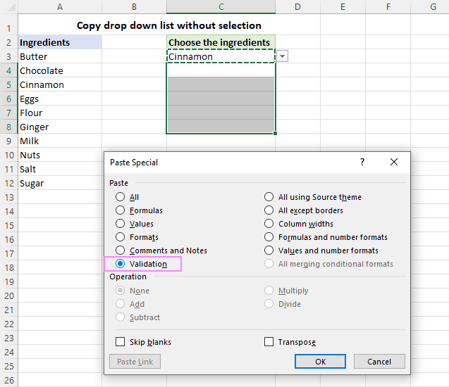 how-to-copy-a-drop-down-list-in-excel-spreadcheaters