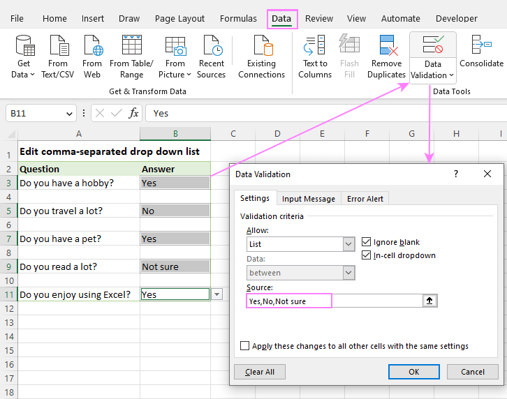 remove-drop-down-list-delete-drop-down-list-ms-excel-in-hindi-riset