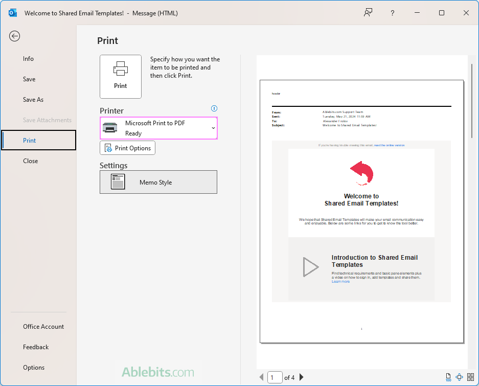 How To Save Outlook Email As PDF Single Multiple With Attachments