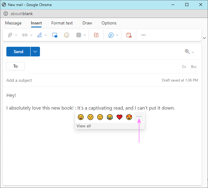 How To Insert Emoji In Outlook Email On Pc at Johanna Reed blog