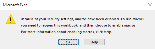 disable macros in excel file