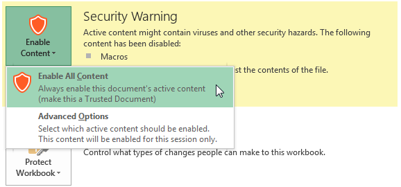 Macro Security Excel For Mac