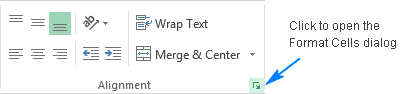 format cells dialog box launcher